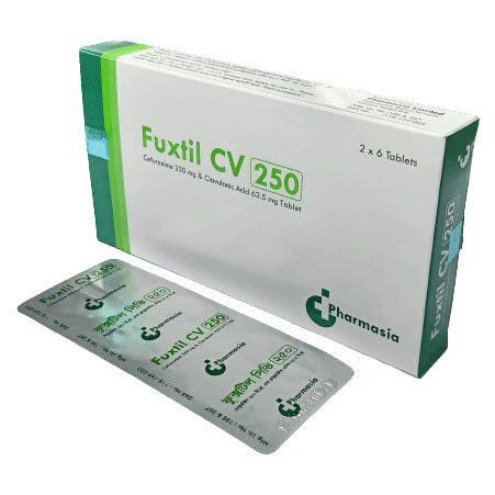Pack Image: Fuxtil CV 250 mg Tablet (2 x 6)