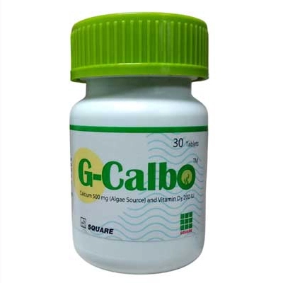 Pack Image: G-Calbo 500 mg Tablet (1 x 30)