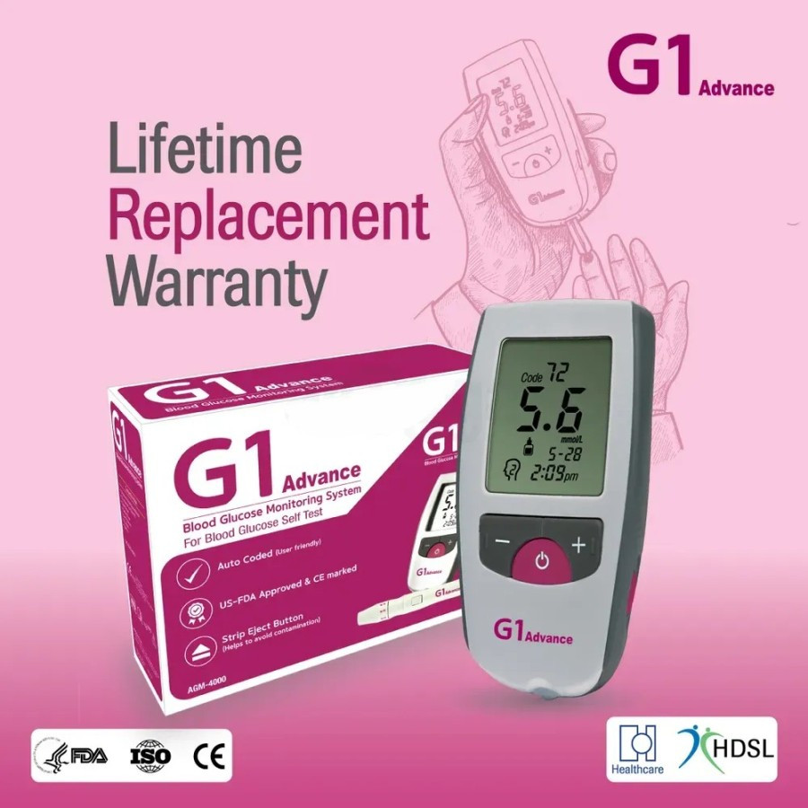 Pack Image: G1 Advance  Glucometer (Each device)
