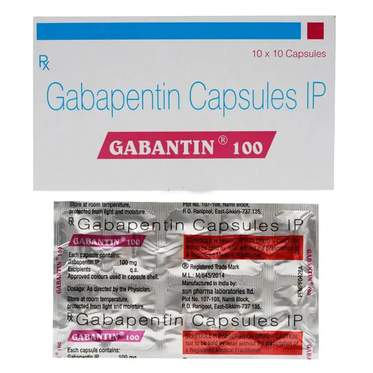 Pack Image: Gabantin 100 mg Tablet (5 x 10)