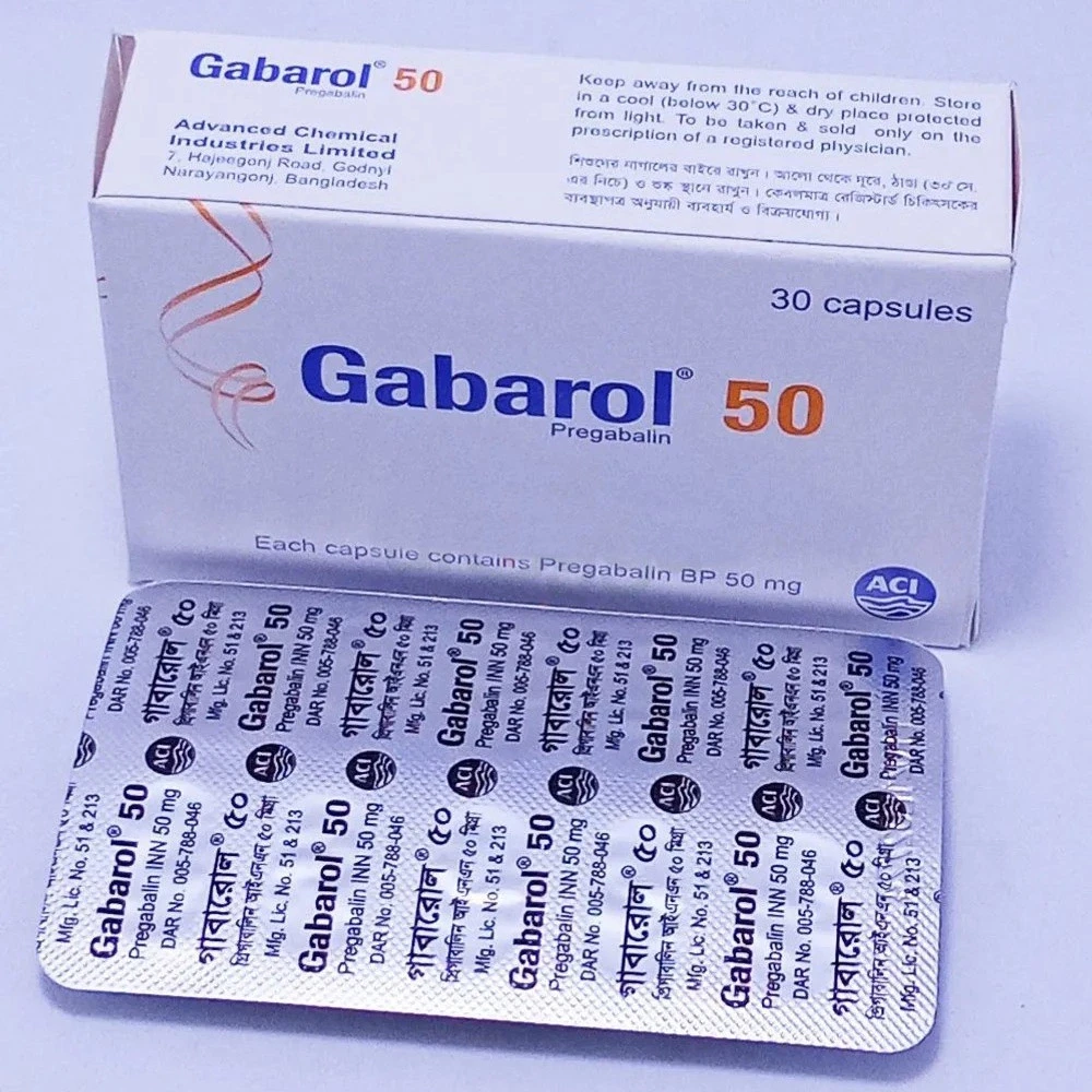 Pack Image: Gabarol 50 mg Capsule (3 x 10)