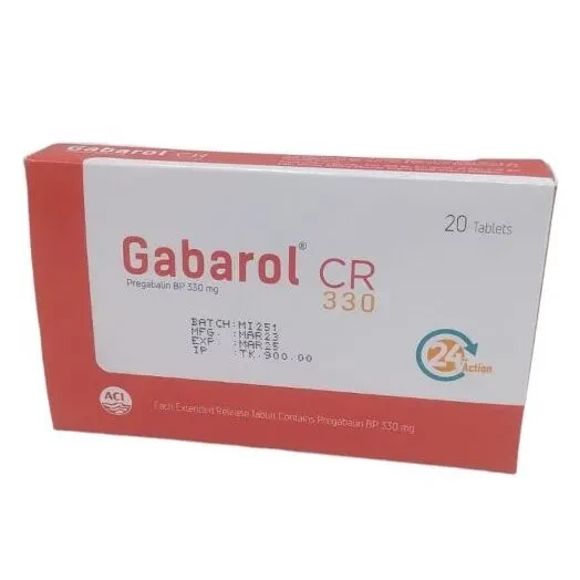 Pack Image: Gabarol CR 330 mg Tablet (2 x 10)