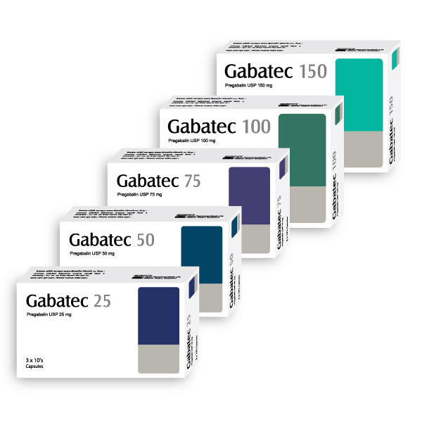 Pack Image: Gabatec 50 mg Capsule (3 x 10)