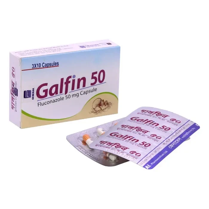 Pack Image: Galfin 50 mg Capsule (3 x 10)