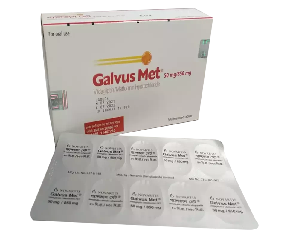 Pack Image: Galvus Met 50 mg Tablet (3 x 10)