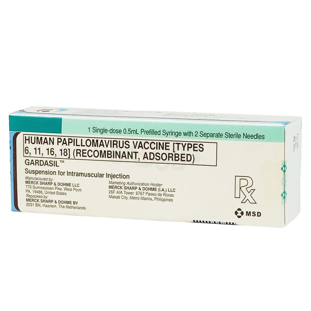 Pack Image: Gardasil 0.5 ml Injection (0.5 ml pre-filled syringe)