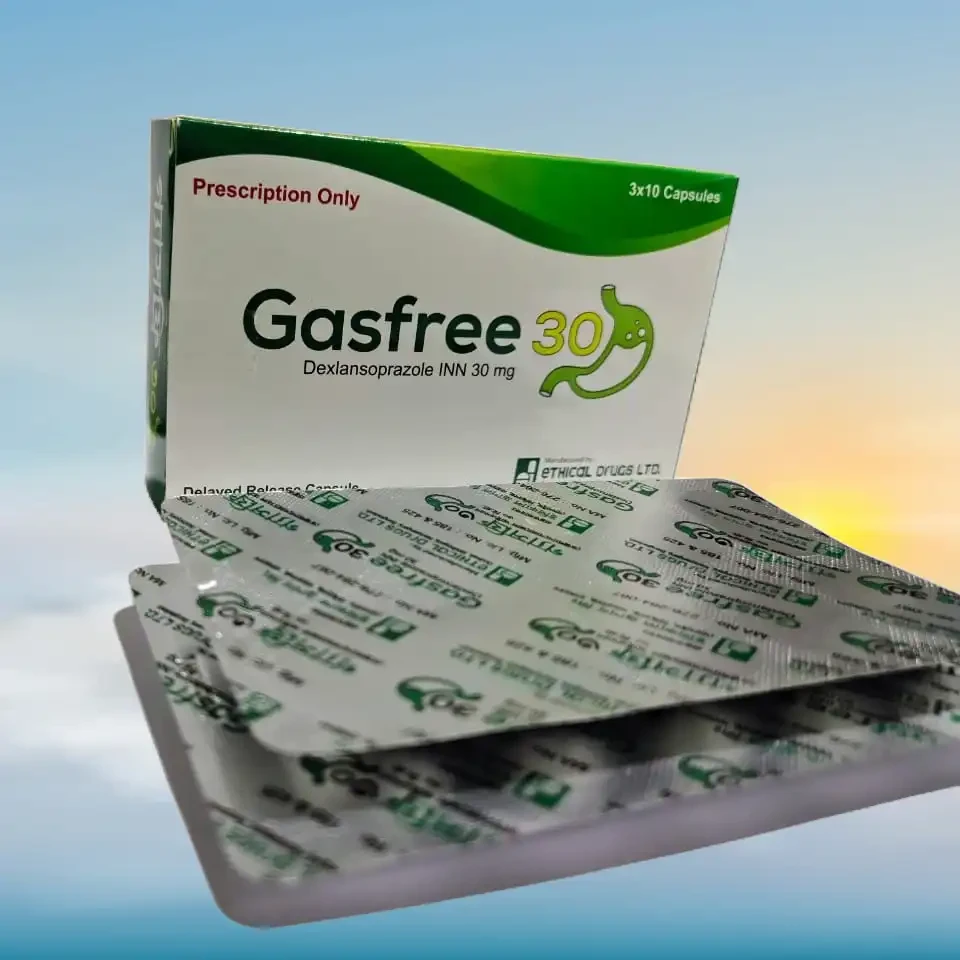 Pack Image: Gasfree 30 mg Capsule (3 x 10)