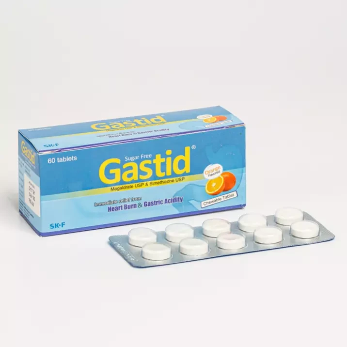Pack Image: Gastid 480 mg Chewable Tablet (6 x 10)