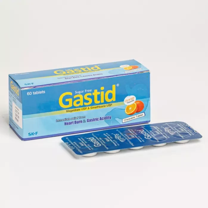 Pack Image: Gastid 480 mg Chewable Tablet (6 x 10)
