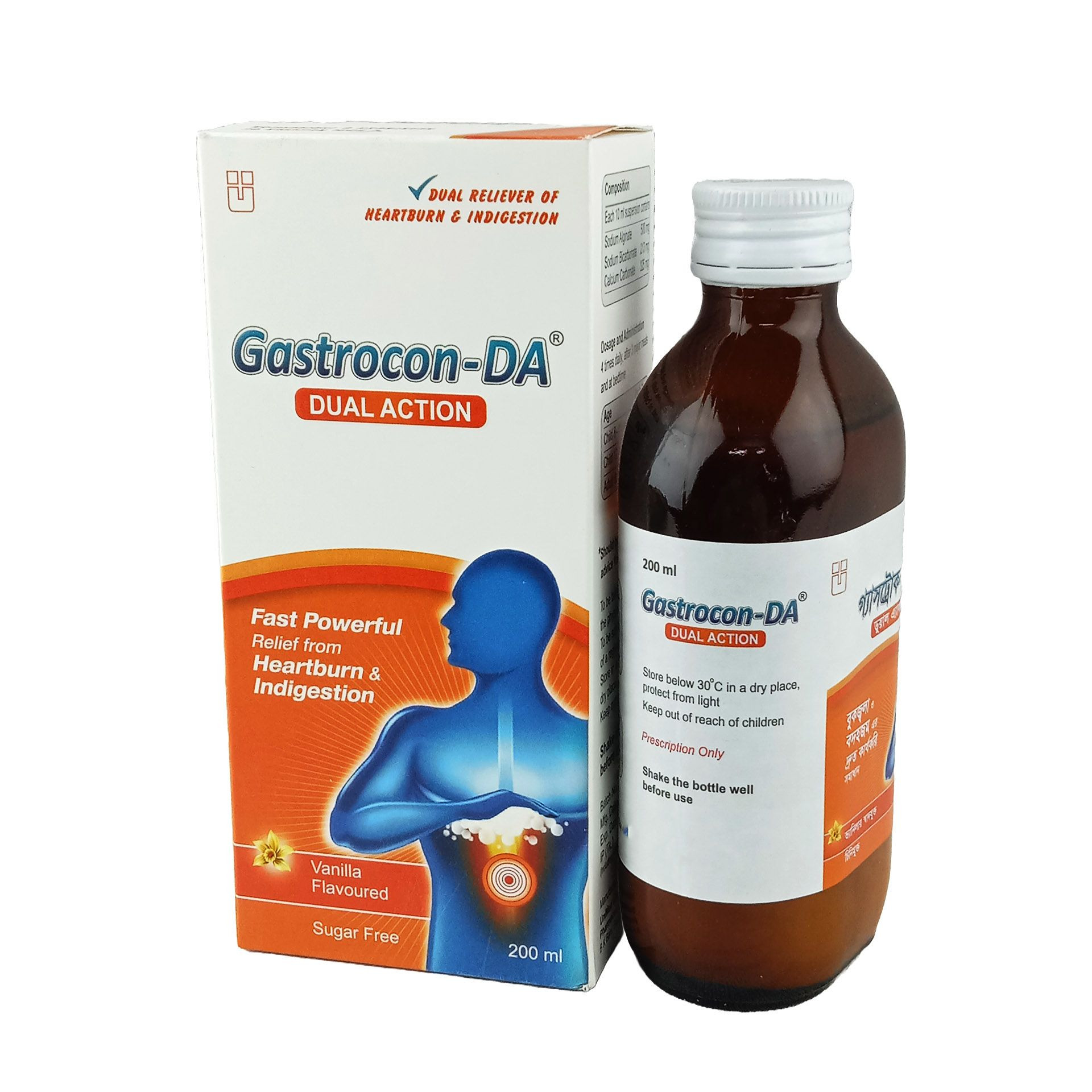 Pack Image: Gastrocon-DA (500 mg Suspension (200 ml bottle)