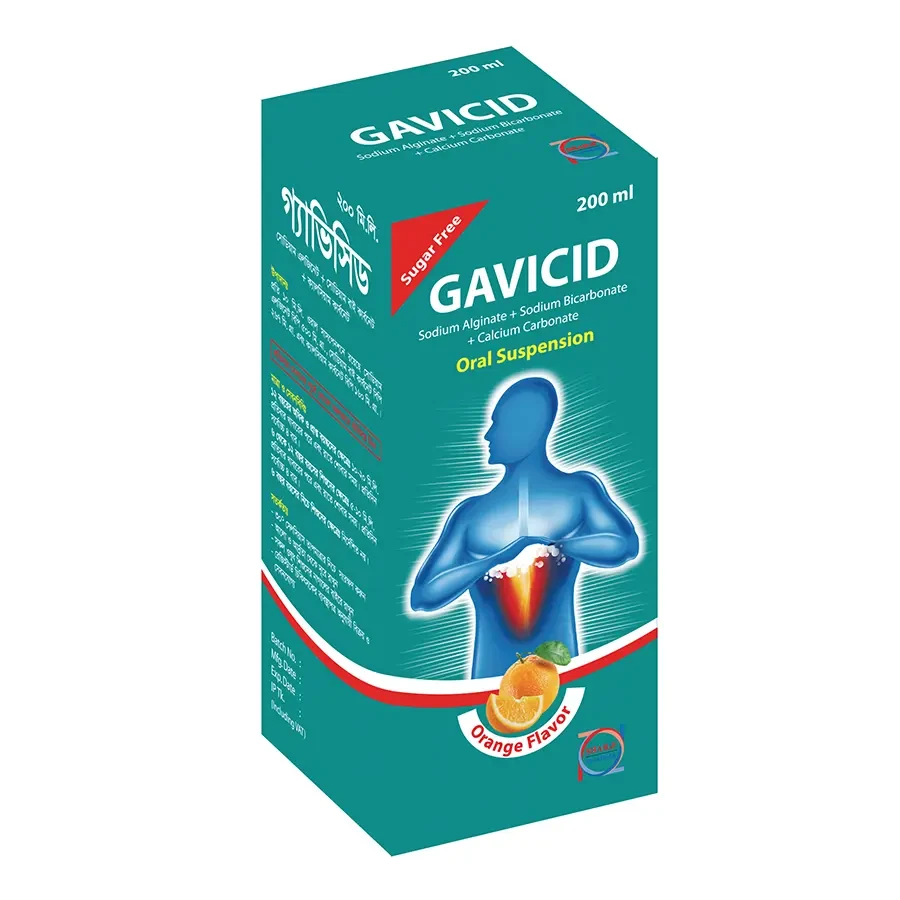 Pack Image: Gavicid (500 mg Suspension (200 ml bottle)