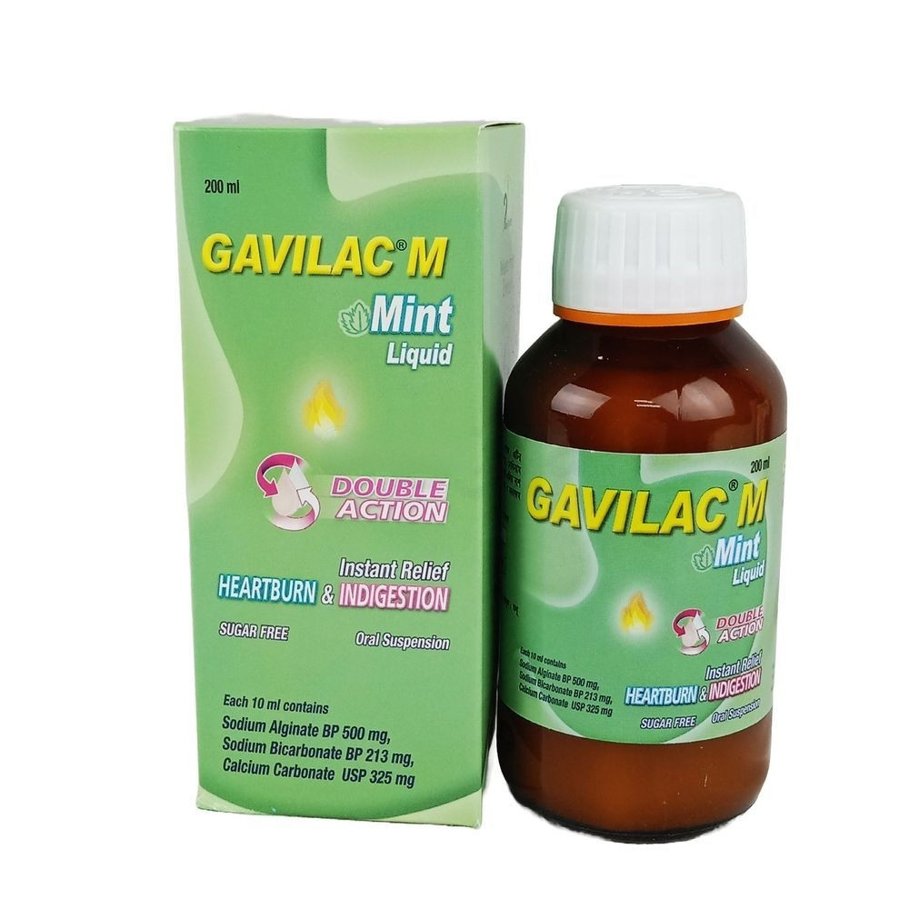 Pack Image: Gavilac M (Mint) (500 mg Suspension (200 ml bottle)