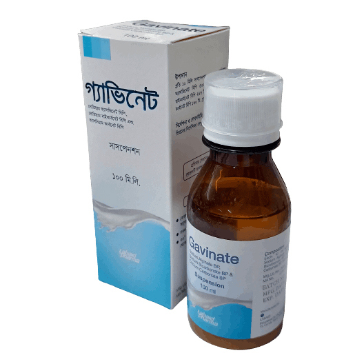 Pack Image: Gavinate (500 mg Suspension (200 ml bottle)