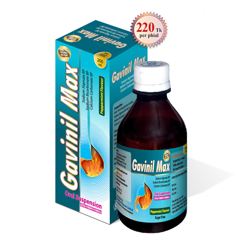 Pack Image: Gavinil Max (500 mg Suspension (200 ml bottle)