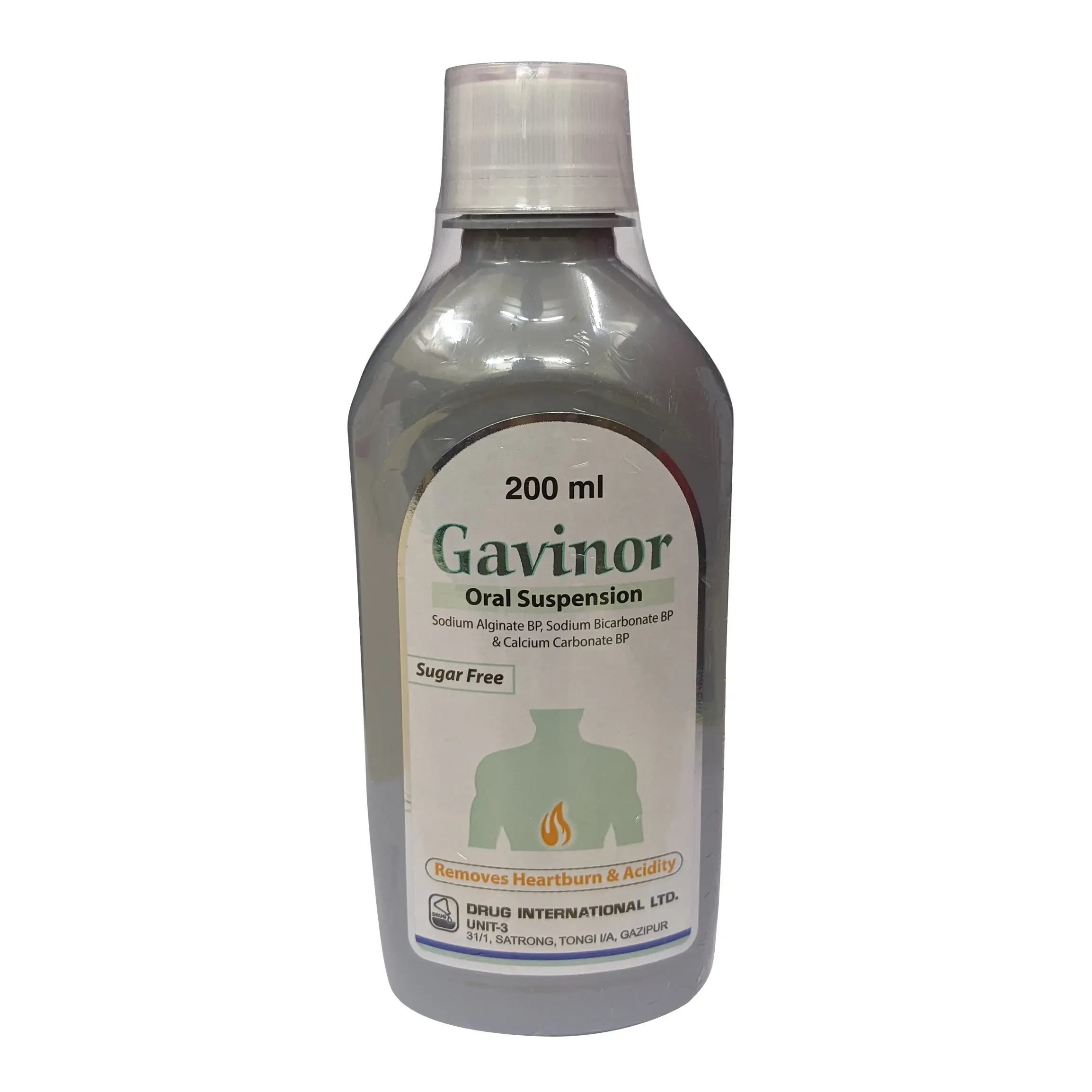 Pack Image: Gavinor (500 mg Suspension (200 ml bottle)