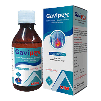 Pack Image: Gavipex (500 mg Suspension (200 ml bottle)