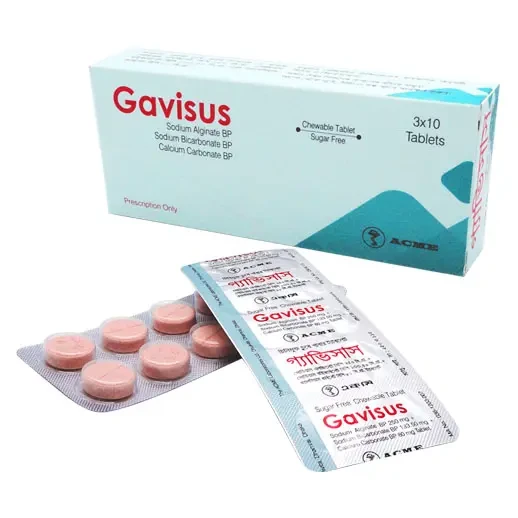 Pack Image: Gavisus 250 mg Chewable Tablet (3 x 10)