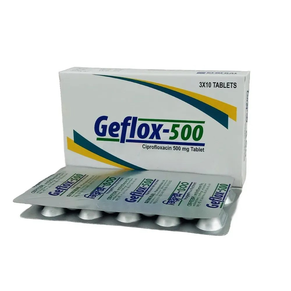 Pack Image: Geflox 500 mg Tablet (3 x 10)