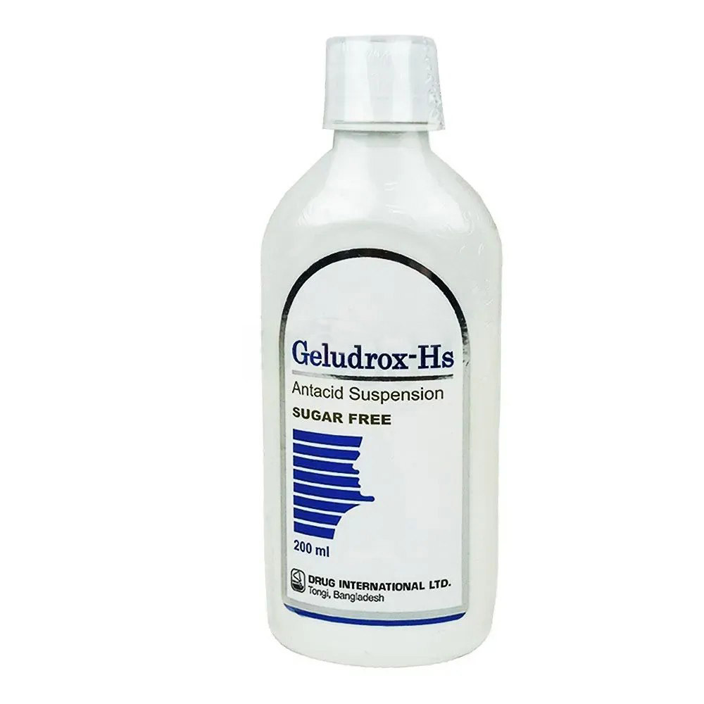 Pack Image: Geludrox HS (200 mg Suspension (200 ml bottle)