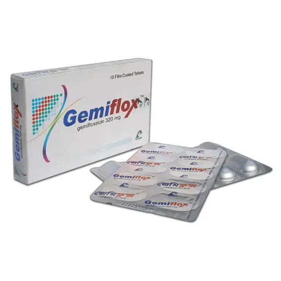 Pack Image: Gemiflox 320 mg Tablet (1 x 10)