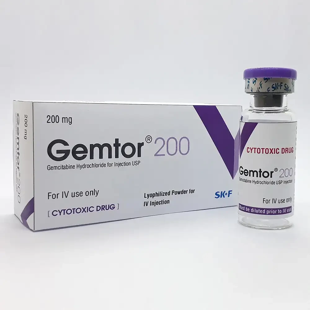 Pack Image: Gemtor 200 mg Injection (200 mg vial)