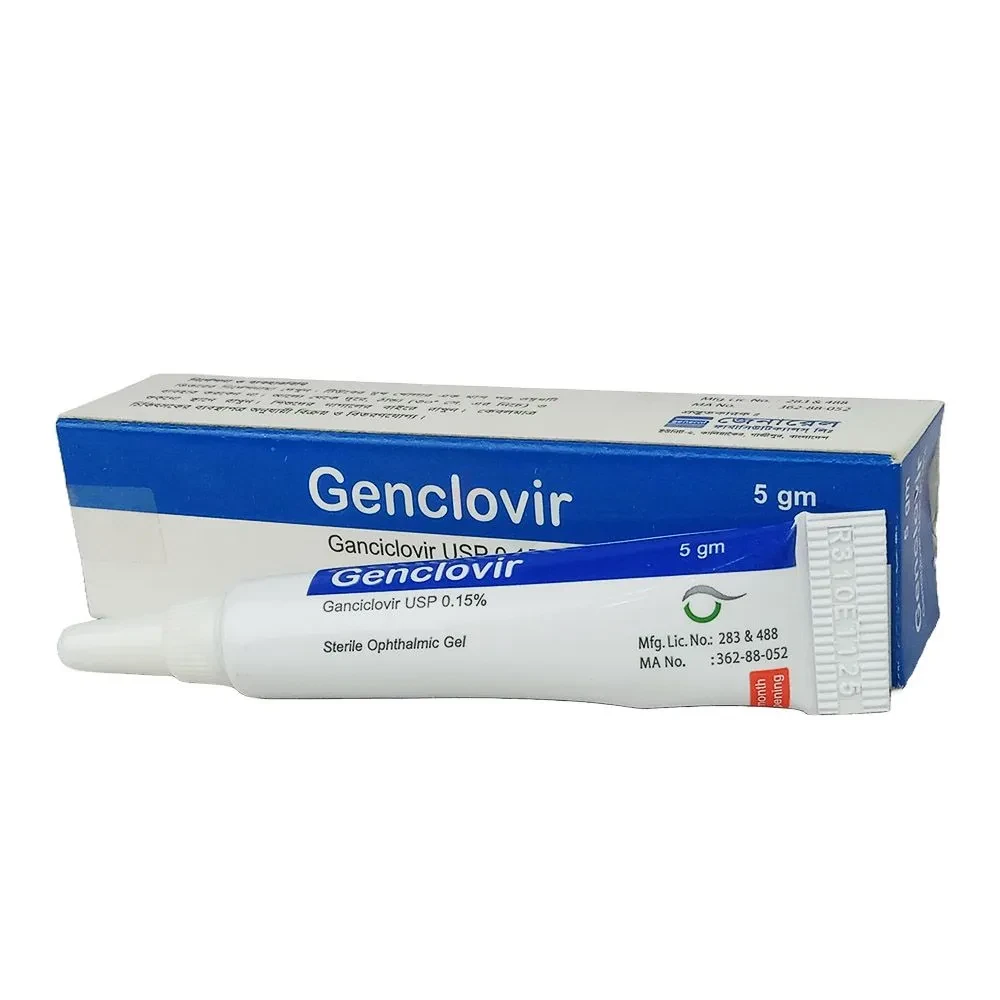 Pack Image: Genclovir 0.15% Eye Gel (5 gm tube)