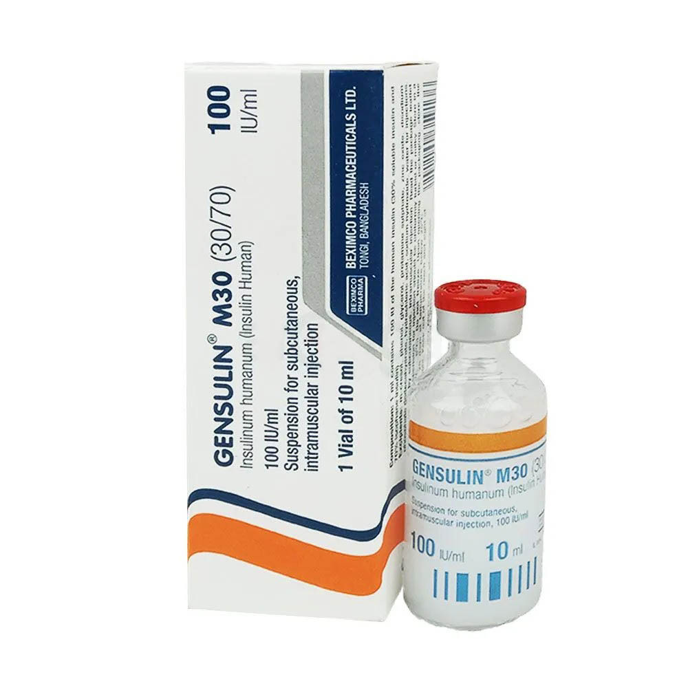 Pack Image: Gensulin M30 30% 70% Injection (10 ml vial)