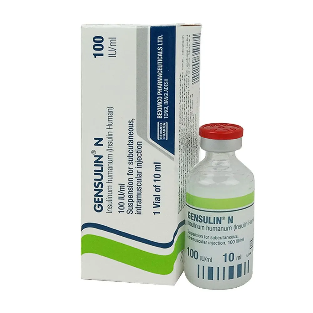 Pack Image: Gensulin N 100 IU Injection (10 ml vial)