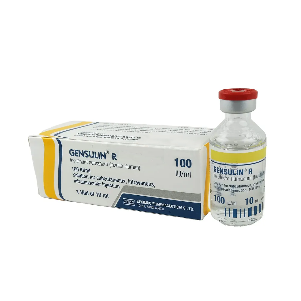 Pack Image: Gensulin R 100 IU Injection (10 ml vial)