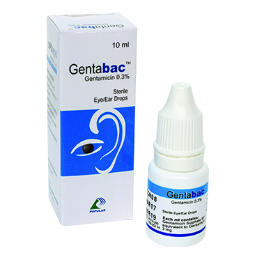 Pack Image: Gentabac 0.3% Eye Drop (10 ml drop)