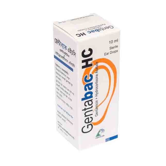 Pack Image: Gentabac HC 0.3% 1% Ear Drop (10 ml drop)