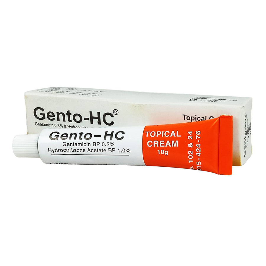 Pack Image: Gento-HC 0.3% 1% Cream (10 gm tube)