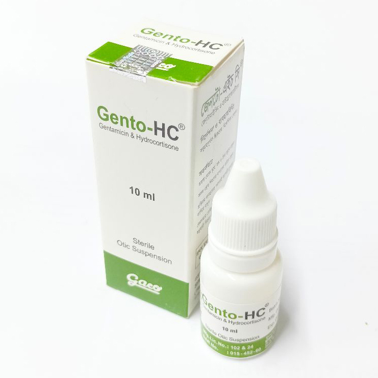 Pack Image: Gento-HC 0.3% 1% Ear Drop (10 ml drop)