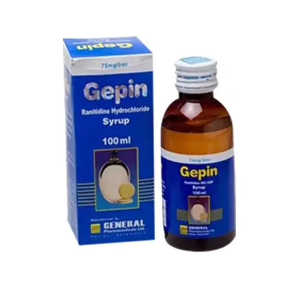 Pack Image: Gepin 75 mg Syrup (100 ml bottle)