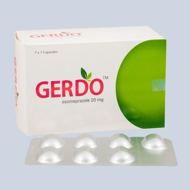 Pack Image: Gerdo 20 mg Capsule (7 x 7)