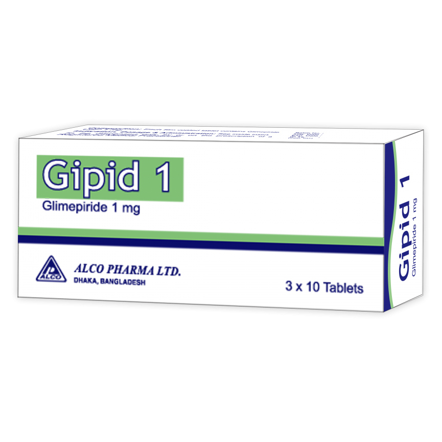 Pack Image: Gipid 1 mg Tablet (3 x 10)
