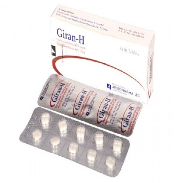 Pack Image: Giran-H 8 mg Tablet (3 x 10)