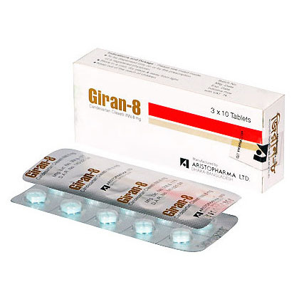 Pack Image: Giran 8 mg Tablet (3 x 10)