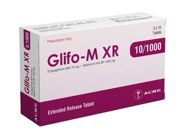 Pack Image: Glifo-M XR 10 mg Tablet (2 x 10)