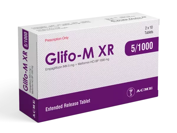 Pack Image: Glifo-M XR 5 mg Tablet (2 x 10)