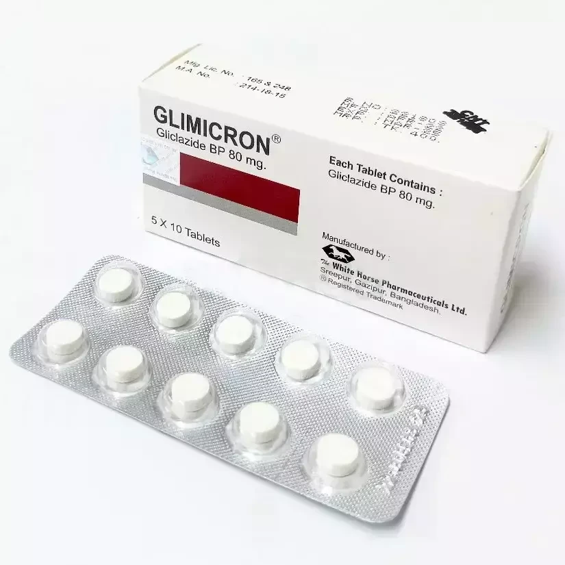 Pack Image: Glimicron 80 mg Tablet (5 x 10)