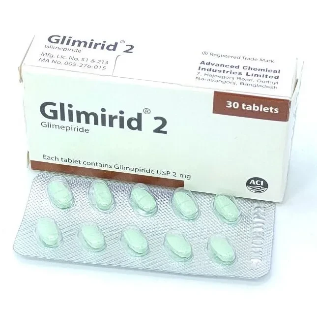 Pack Image: Glimirid 2 mg Tablet (3 x 10)