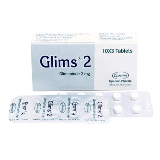 Pack Image: Glims 2 mg Tablet (3 x 15)