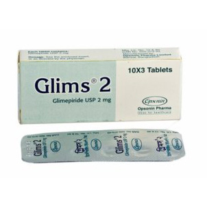 Pack Image: Glims 2 mg Tablet (3 x 15)