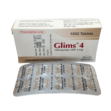 Pack Image: Glims 4 mg Tablet (2 x 15)