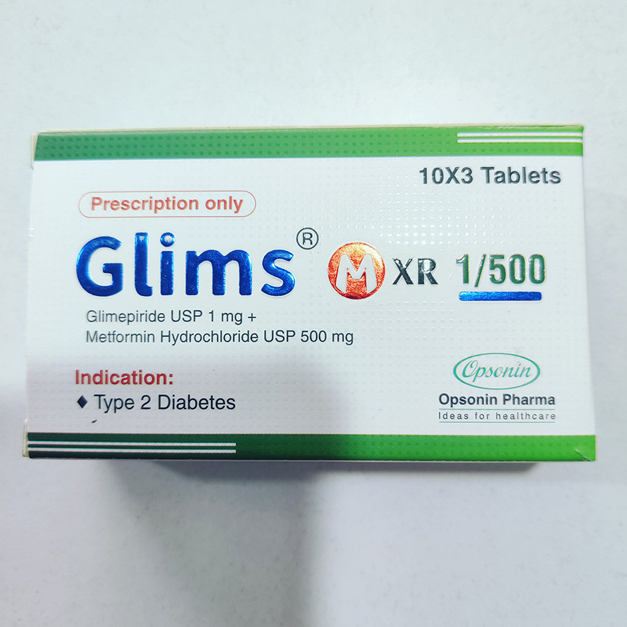Pack Image: Glims M XR 1 mg Tablet (3 x 10)