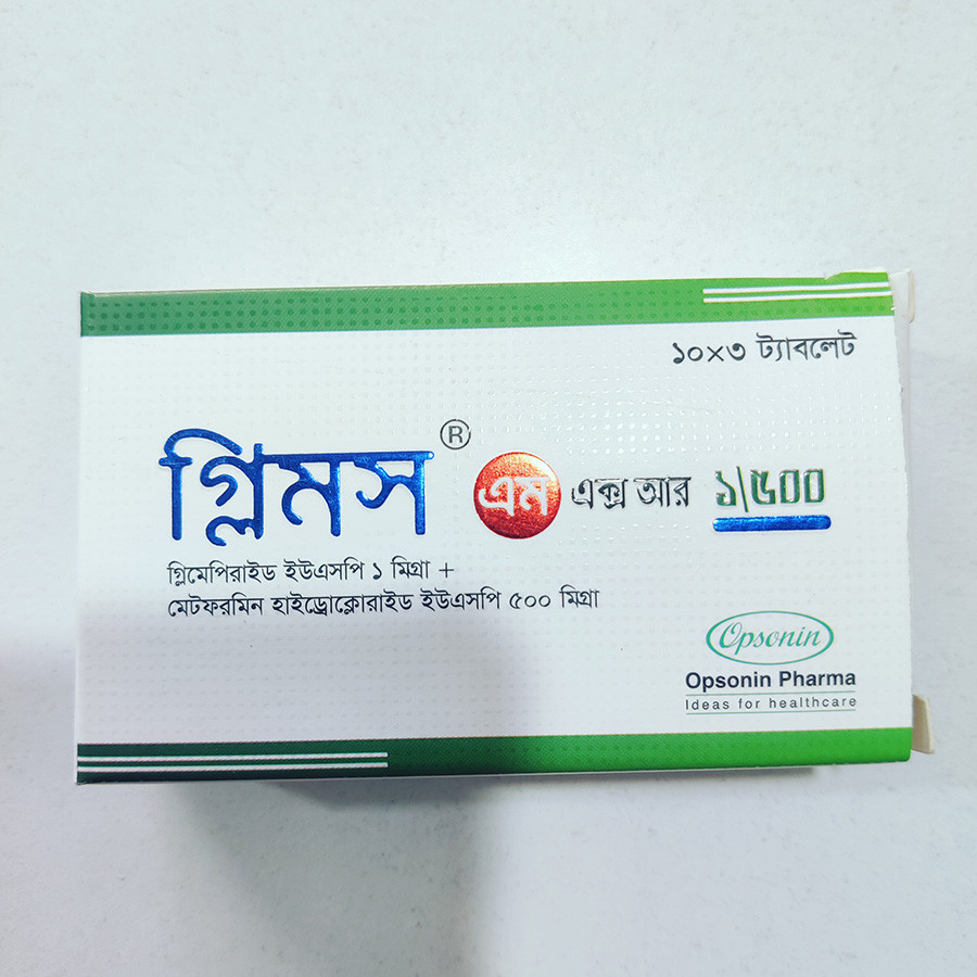 Pack Image: Glims M XR 1 mg Tablet (3 x 10)
