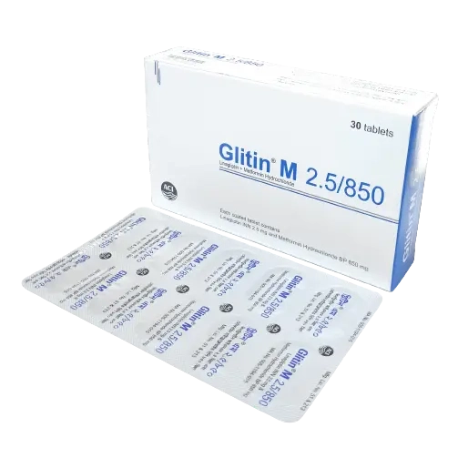 Pack Image: Glitin M 2.5 mg Tablet (3 x 10)