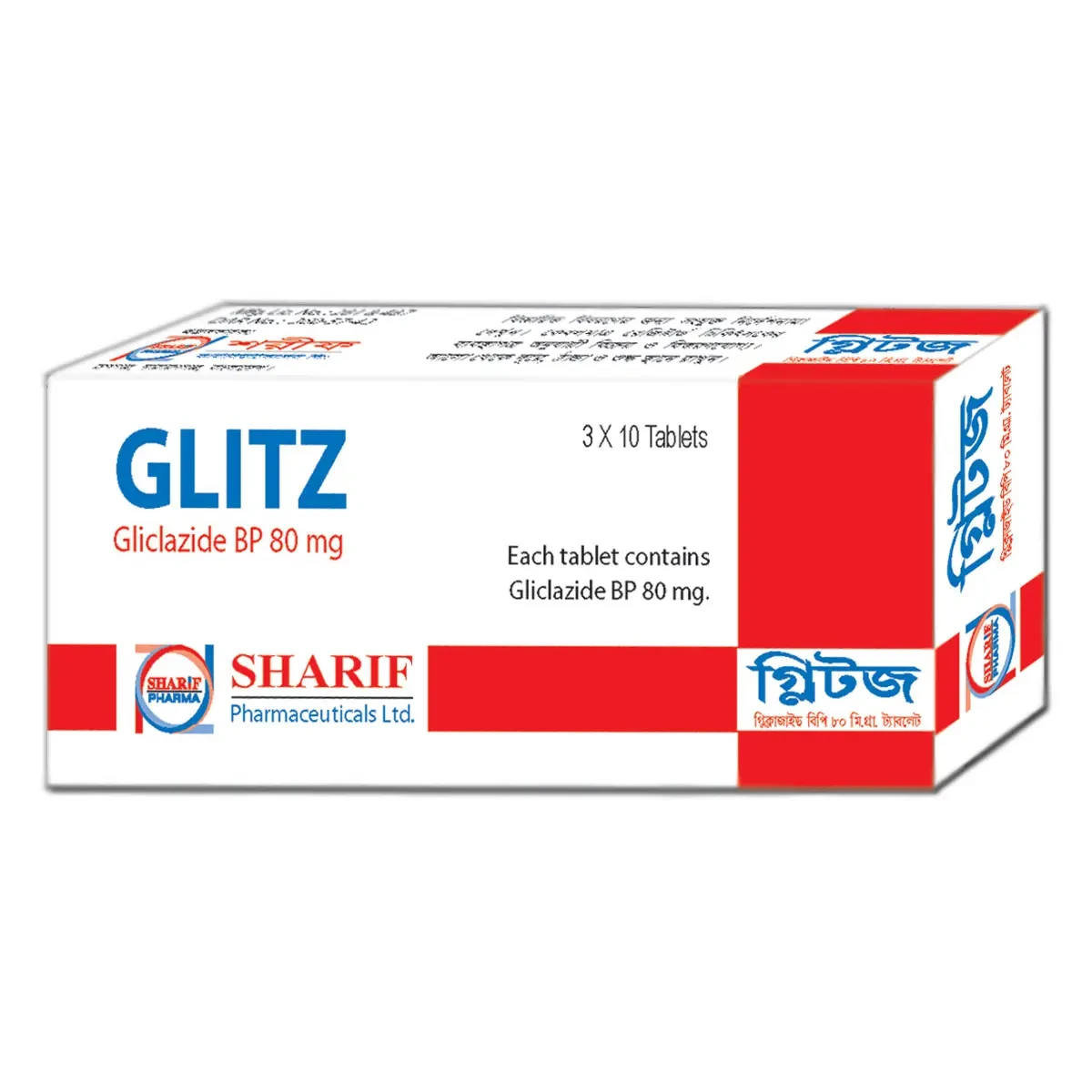 Pack Image: Glitz 80 mg Tablet (3 x 10)