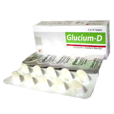 Pack Image: Glucium-D 750 mg Tablet (3 x 10)